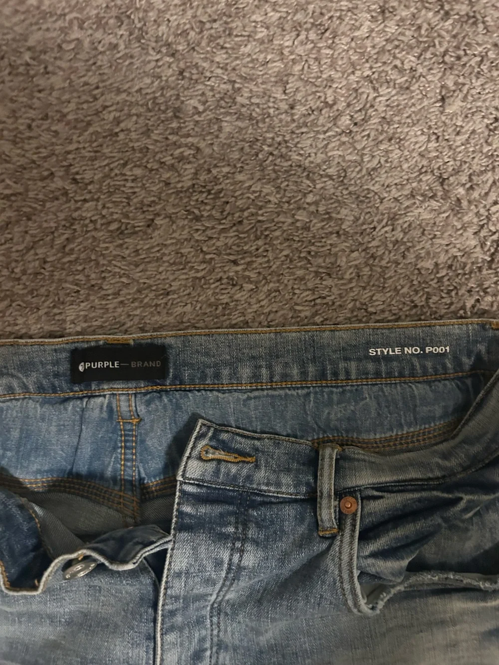 Men's Light Blue Distressed Slim Jeans